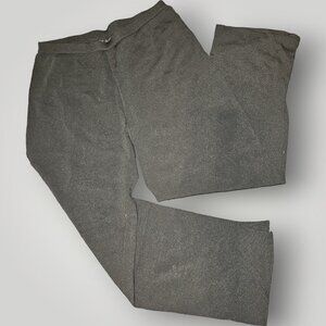 📦G Knitwear Women's PETITE L Black Rayon Blend Straight Leg Pull On Pants